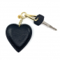 Preview: Trixi Gronau leather key fob Coeur black front